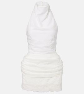Magda Butrym Magda Butrym Embroidered silk, wool and cotton-blend minidress