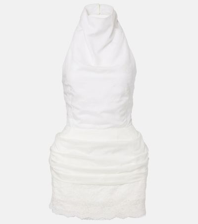 Magda Butrym Magda Butrym Embroidered silk, wool and cotton-blend minidress