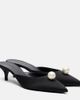 Magda Butrym Magda Butrym Faux pearl satin mules - 1