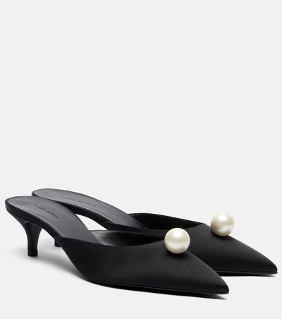Magda Butrym Magda Butrym Faux pearl satin mules