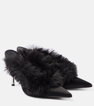 Magda Butrym Magda Butrym Faux shearling leather mules