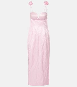 Magda Butrym Magda Butrym Floral-appliqué cotton-blend bustier dress