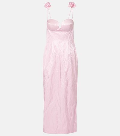 Magda Butrym Magda Butrym Floral-appliqué cotton-blend bustier dress