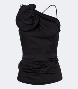Magda Butrym Magda Butrym Floral-appliqué cotton and silk top