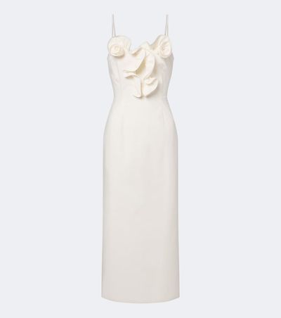 Magda Butrym Magda Butrym Floral-appliqué cotton midi dress
