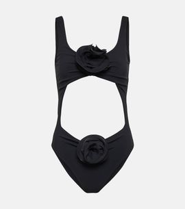Magda Butrym Magda Butrym Floral-appliqué cutout swimsuit