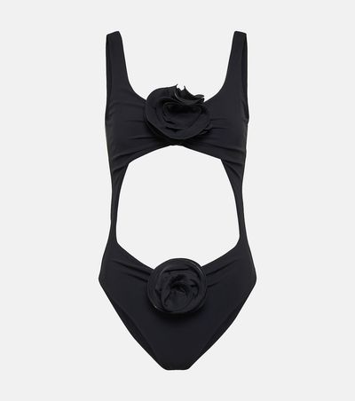 Magda Butrym Magda Butrym Floral-appliqué cutout swimsuit