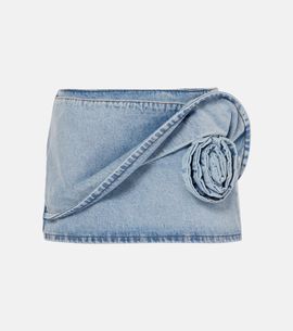 Magda Butrym Magda Butrym Floral-appliqué denim miniskirt