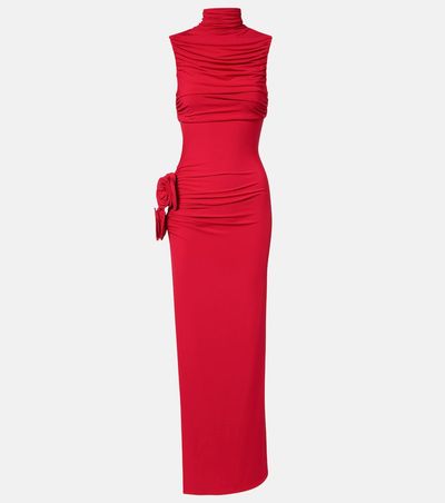 Magda Butrym Magda Butrym Floral-appliqué draped gown