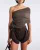 Magda Butrym Magda Butrym Floral-appliqué draped off-shoulder top - 2