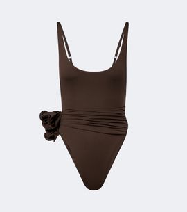 Magda Butrym Magda Butrym Floral-appliquÃ© draped swimsuit