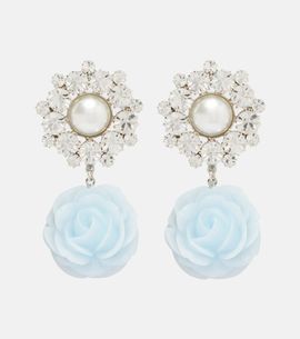 Magda Butrym Magda Butrym Floral-appliquÃ© embellished drop earrings