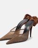 Magda Butrym Magda Butrym Floral-appliqué embellished mesh mules - 4