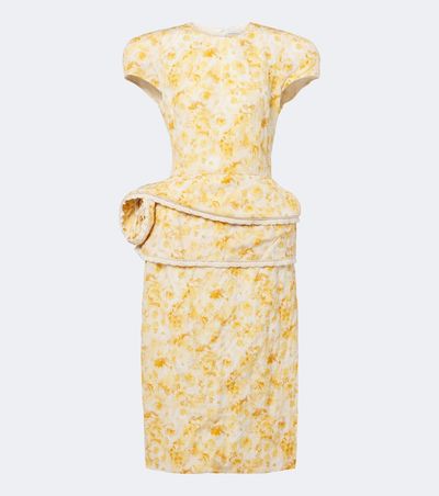 Magda Butrym Magda Butrym Floral-appliqué floral cotton-blend midi dress