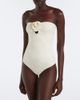 Magda Butrym Magda Butrym Floral-appliqué gathered swimsuit - 2