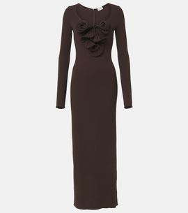 Magda Butrym Magda Butrym Floral-appliqué jersey maxi dress