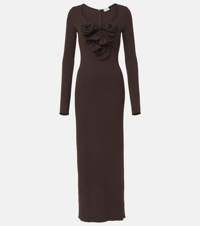 Magda Butrym Magda Butrym Floral-appliqué jersey maxi dress
