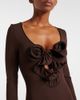 Magda Butrym Magda Butrym Floral-appliqué jersey maxi dress - 4