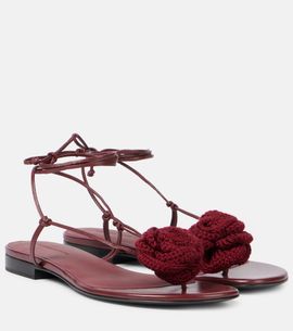 Magda Butrym Magda Butrym Floral-appliqué leather sandals