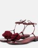 Magda Butrym Magda Butrym Floral-appliqué leather sandals - 4