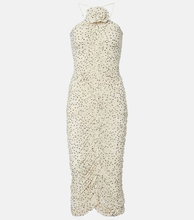 Magda Butrym Magda Butrym Floral-appliqué polka-dot maxi dress