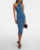 Magda Butrym Magda Butrym Floral-appliqué ruched midi dress - 2
