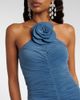 Magda Butrym Magda Butrym Floral-appliqué ruched midi dress - 4