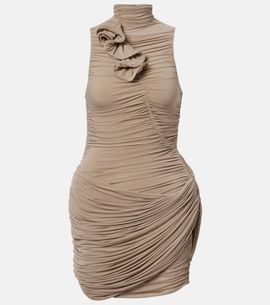 Magda Butrym Magda Butrym Floral-appliqué ruched minidress