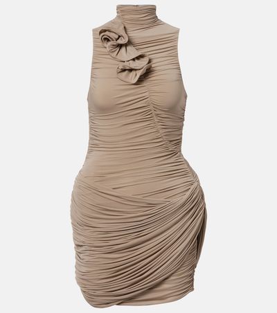 Magda Butrym Magda Butrym Floral-appliqué ruched minidress