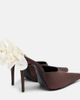 Magda Butrym Magda Butrym Floral-appliqué satin mules - 3
