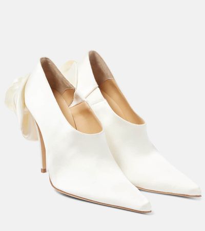 Magda Butrym Magda Butrym Floral-appliquÃ© satin pumps