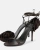 Magda Butrym Magda Butrym Floral-appliqué satin sandals - 5
