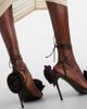 Magda Butrym Magda Butrym Floral-appliqué satin sandals - 7