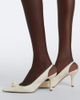 Magda Butrym Magda Butrym Floral-appliqué satin slingback pumps - 2
