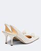 Magda Butrym Magda Butrym Floral-appliqué satin slingback pumps - 3