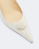 Magda Butrym Magda Butrym Floral-appliqué satin slingback pumps - 6