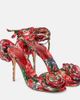Magda Butrym Magda Butrym Floral-appliqué satin slingback sandals - 1
