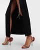 Magda Butrym Magda Butrym Floral-appliqué satin slingback sandals - 7