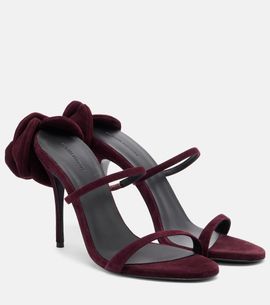 Magda Butrym Magda Butrym Floral-appliquÃ© suede mules