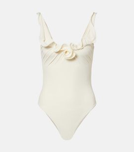 Magda Butrym Magda Butrym Floral-appliqué swimsuit
