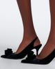 Magda Butrym Magda Butrym Floral-appliqué velvet slingback pumps - 3