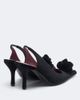 Magda Butrym Magda Butrym Floral-appliqué velvet slingback pumps - 4