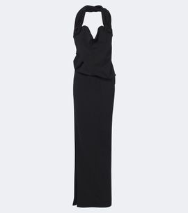 Magda Butrym Magda Butrym Floral-appliqué wool-blend gown