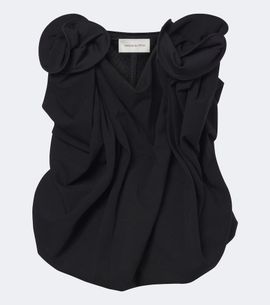 Magda Butrym Magda Butrym Floral-appliqué wool-blend top