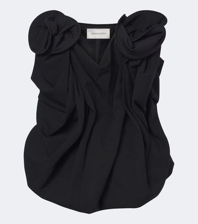 Magda Butrym Magda Butrym Floral-appliqué wool-blend top