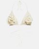 Magda Butrym Magda Butrym Floral appliqué triangle bikini top - 1