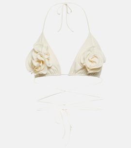 Magda Butrym Magda Butrym Floral appliqué triangle bikini top