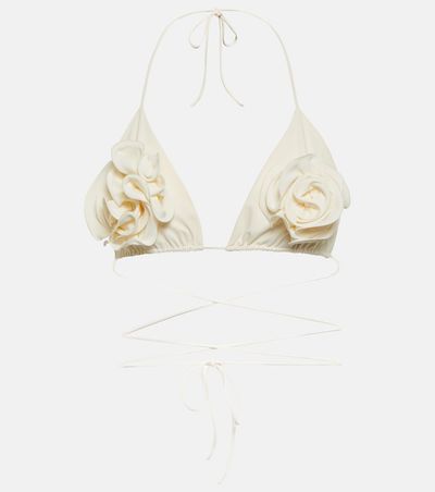 Magda Butrym Magda Butrym Floral appliqué triangle bikini top