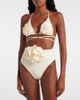 Magda Butrym Magda Butrym Floral appliqué triangle bikini top - 2