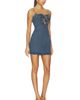 Magda Butrym Magda Butrym Floral Embellished Denim Mini Dress - 2